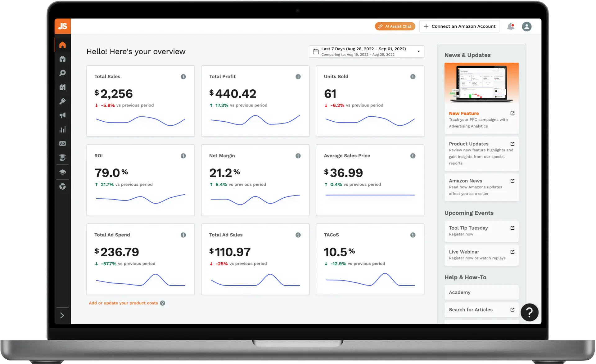 Jungle Scout Home Dashboard